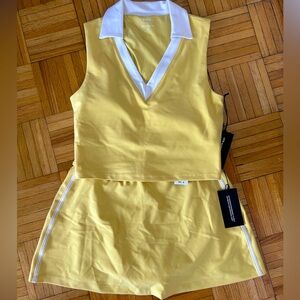 YPB Abercrombie Yellow Active Tank/Skort Set Sz M